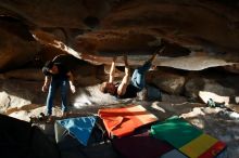 Bouldering in Hueco Tanks on 02/14/2020 with Blue Lizard Climbing and Yoga

Filename: SRM_20200214_1723370.jpg
Aperture: f/8.0
Shutter Speed: 1/250
Body: Canon EOS-1D Mark II
Lens: Canon EF 16-35mm f/2.8 L