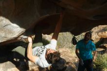 Bouldering in Hueco Tanks on 02/14/2020 with Blue Lizard Climbing and Yoga

Filename: SRM_20200214_1728300.jpg
Aperture: f/9.0
Shutter Speed: 1/250
Body: Canon EOS-1D Mark II
Lens: Canon EF 50mm f/1.8 II