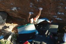 Bouldering in Hueco Tanks on 02/14/2020 with Blue Lizard Climbing and Yoga

Filename: SRM_20200214_1818000.jpg
Aperture: f/3.2
Shutter Speed: 1/250
Body: Canon EOS-1D Mark II
Lens: Canon EF 50mm f/1.8 II