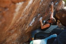 Bouldering in Hueco Tanks on 02/14/2020 with Blue Lizard Climbing and Yoga

Filename: SRM_20200214_1825140.jpg
Aperture: f/2.5
Shutter Speed: 1/250
Body: Canon EOS-1D Mark II
Lens: Canon EF 50mm f/1.8 II