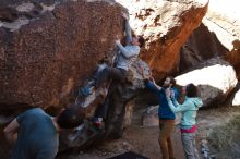 Bouldering in Hueco Tanks on 02/16/2020 with Blue Lizard Climbing and Yoga

Filename: SRM_20200216_1033280.jpg
Aperture: f/6.3
Shutter Speed: 1/250
Body: Canon EOS-1D Mark II
Lens: Canon EF 16-35mm f/2.8 L