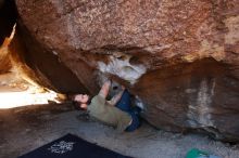 Bouldering in Hueco Tanks on 02/16/2020 with Blue Lizard Climbing and Yoga

Filename: SRM_20200216_1037560.jpg
Aperture: f/4.0
Shutter Speed: 1/250
Body: Canon EOS-1D Mark II
Lens: Canon EF 16-35mm f/2.8 L