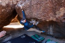 Bouldering in Hueco Tanks on 02/16/2020 with Blue Lizard Climbing and Yoga

Filename: SRM_20200216_1041060.jpg
Aperture: f/4.5
Shutter Speed: 1/320
Body: Canon EOS-1D Mark II
Lens: Canon EF 16-35mm f/2.8 L