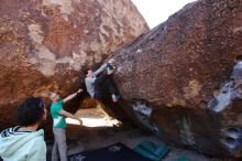 Bouldering in Hueco Tanks on 02/16/2020 with Blue Lizard Climbing and Yoga

Filename: SRM_20200216_1043060.jpg
Aperture: f/6.3
Shutter Speed: 1/250
Body: Canon EOS-1D Mark II
Lens: Canon EF 16-35mm f/2.8 L