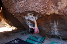 Bouldering in Hueco Tanks on 02/16/2020 with Blue Lizard Climbing and Yoga

Filename: SRM_20200216_1046090.jpg
Aperture: f/5.0
Shutter Speed: 1/250
Body: Canon EOS-1D Mark II
Lens: Canon EF 16-35mm f/2.8 L