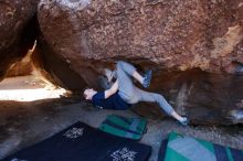 Bouldering in Hueco Tanks on 02/16/2020 with Blue Lizard Climbing and Yoga

Filename: SRM_20200216_1047100.jpg
Aperture: f/5.6
Shutter Speed: 1/250
Body: Canon EOS-1D Mark II
Lens: Canon EF 16-35mm f/2.8 L