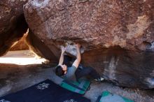 Bouldering in Hueco Tanks on 02/16/2020 with Blue Lizard Climbing and Yoga

Filename: SRM_20200216_1048310.jpg
Aperture: f/5.0
Shutter Speed: 1/250
Body: Canon EOS-1D Mark II
Lens: Canon EF 16-35mm f/2.8 L