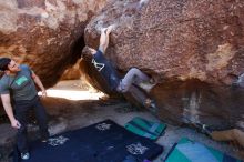 Bouldering in Hueco Tanks on 02/16/2020 with Blue Lizard Climbing and Yoga

Filename: SRM_20200216_1049260.jpg
Aperture: f/5.6
Shutter Speed: 1/250
Body: Canon EOS-1D Mark II
Lens: Canon EF 16-35mm f/2.8 L