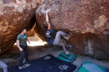 Bouldering in Hueco Tanks on 02/16/2020 with Blue Lizard Climbing and Yoga

Filename: SRM_20200216_1053120.jpg
Aperture: f/5.6
Shutter Speed: 1/250
Body: Canon EOS-1D Mark II
Lens: Canon EF 16-35mm f/2.8 L