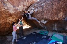 Bouldering in Hueco Tanks on 02/16/2020 with Blue Lizard Climbing and Yoga

Filename: SRM_20200216_1053180.jpg
Aperture: f/5.6
Shutter Speed: 1/250
Body: Canon EOS-1D Mark II
Lens: Canon EF 16-35mm f/2.8 L