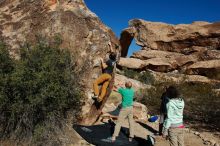 Bouldering in Hueco Tanks on 02/16/2020 with Blue Lizard Climbing and Yoga

Filename: SRM_20200216_1053420.jpg
Aperture: f/8.0
Shutter Speed: 1/500
Body: Canon EOS-1D Mark II
Lens: Canon EF 16-35mm f/2.8 L