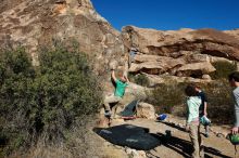Bouldering in Hueco Tanks on 02/16/2020 with Blue Lizard Climbing and Yoga

Filename: SRM_20200216_1054360.jpg
Aperture: f/7.1
Shutter Speed: 1/500
Body: Canon EOS-1D Mark II
Lens: Canon EF 16-35mm f/2.8 L