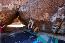 Bouldering in Hueco Tanks on 02/16/2020 with Blue Lizard Climbing and Yoga

Filename: SRM_20200216_1102300.jpg
Aperture: f/5.6
Shutter Speed: 1/250
Body: Canon EOS-1D Mark II
Lens: Canon EF 16-35mm f/2.8 L