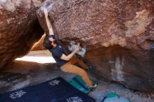 Bouldering in Hueco Tanks on 02/16/2020 with Blue Lizard Climbing and Yoga

Filename: SRM_20200216_1102370.jpg
Aperture: f/5.6
Shutter Speed: 1/250
Body: Canon EOS-1D Mark II
Lens: Canon EF 16-35mm f/2.8 L