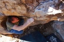 Bouldering in Hueco Tanks on 02/16/2020 with Blue Lizard Climbing and Yoga

Filename: SRM_20200216_1105540.jpg
Aperture: f/5.0
Shutter Speed: 1/200
Body: Canon EOS-1D Mark II
Lens: Canon EF 16-35mm f/2.8 L