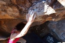 Bouldering in Hueco Tanks on 02/16/2020 with Blue Lizard Climbing and Yoga

Filename: SRM_20200216_1107100.jpg
Aperture: f/5.6
Shutter Speed: 1/250
Body: Canon EOS-1D Mark II
Lens: Canon EF 16-35mm f/2.8 L