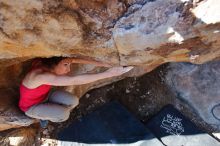 Bouldering in Hueco Tanks on 02/16/2020 with Blue Lizard Climbing and Yoga

Filename: SRM_20200216_1107370.jpg
Aperture: f/4.5
Shutter Speed: 1/250
Body: Canon EOS-1D Mark II
Lens: Canon EF 16-35mm f/2.8 L