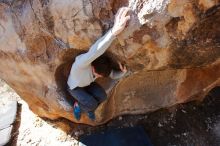 Bouldering in Hueco Tanks on 02/16/2020 with Blue Lizard Climbing and Yoga

Filename: SRM_20200216_1109240.jpg
Aperture: f/4.5
Shutter Speed: 1/250
Body: Canon EOS-1D Mark II
Lens: Canon EF 16-35mm f/2.8 L