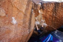 Bouldering in Hueco Tanks on 02/16/2020 with Blue Lizard Climbing and Yoga

Filename: SRM_20200216_1120060.jpg
Aperture: f/4.5
Shutter Speed: 1/400
Body: Canon EOS-1D Mark II
Lens: Canon EF 16-35mm f/2.8 L