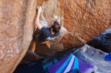 Bouldering in Hueco Tanks on 02/16/2020 with Blue Lizard Climbing and Yoga

Filename: SRM_20200216_1120090.jpg
Aperture: f/3.5
Shutter Speed: 1/400
Body: Canon EOS-1D Mark II
Lens: Canon EF 16-35mm f/2.8 L