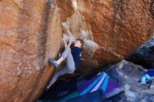 Bouldering in Hueco Tanks on 02/16/2020 with Blue Lizard Climbing and Yoga

Filename: SRM_20200216_1122330.jpg
Aperture: f/4.5
Shutter Speed: 1/320
Body: Canon EOS-1D Mark II
Lens: Canon EF 16-35mm f/2.8 L