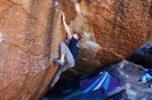 Bouldering in Hueco Tanks on 02/16/2020 with Blue Lizard Climbing and Yoga

Filename: SRM_20200216_1122340.jpg
Aperture: f/4.5
Shutter Speed: 1/320
Body: Canon EOS-1D Mark II
Lens: Canon EF 16-35mm f/2.8 L