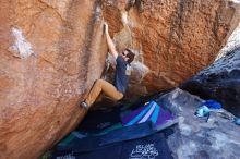 Bouldering in Hueco Tanks on 02/16/2020 with Blue Lizard Climbing and Yoga

Filename: SRM_20200216_1123160.jpg
Aperture: f/4.5
Shutter Speed: 1/320
Body: Canon EOS-1D Mark II
Lens: Canon EF 16-35mm f/2.8 L