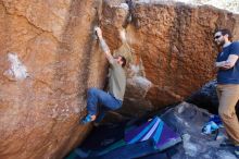 Bouldering in Hueco Tanks on 02/16/2020 with Blue Lizard Climbing and Yoga

Filename: SRM_20200216_1123531.jpg
Aperture: f/5.0
Shutter Speed: 1/320
Body: Canon EOS-1D Mark II
Lens: Canon EF 16-35mm f/2.8 L