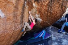 Bouldering in Hueco Tanks on 02/16/2020 with Blue Lizard Climbing and Yoga

Filename: SRM_20200216_1127320.jpg
Aperture: f/5.6
Shutter Speed: 1/250
Body: Canon EOS-1D Mark II
Lens: Canon EF 16-35mm f/2.8 L