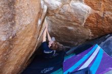 Bouldering in Hueco Tanks on 02/16/2020 with Blue Lizard Climbing and Yoga

Filename: SRM_20200216_1127550.jpg
Aperture: f/4.0
Shutter Speed: 1/250
Body: Canon EOS-1D Mark II
Lens: Canon EF 16-35mm f/2.8 L