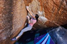 Bouldering in Hueco Tanks on 02/16/2020 with Blue Lizard Climbing and Yoga

Filename: SRM_20200216_1129391.jpg
Aperture: f/5.0
Shutter Speed: 1/250
Body: Canon EOS-1D Mark II
Lens: Canon EF 16-35mm f/2.8 L