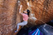 Bouldering in Hueco Tanks on 02/16/2020 with Blue Lizard Climbing and Yoga

Filename: SRM_20200216_1129430.jpg
Aperture: f/5.0
Shutter Speed: 1/250
Body: Canon EOS-1D Mark II
Lens: Canon EF 16-35mm f/2.8 L