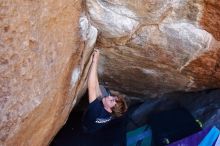 Bouldering in Hueco Tanks on 02/16/2020 with Blue Lizard Climbing and Yoga

Filename: SRM_20200216_1131140.jpg
Aperture: f/4.5
Shutter Speed: 1/250
Body: Canon EOS-1D Mark II
Lens: Canon EF 16-35mm f/2.8 L