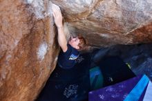 Bouldering in Hueco Tanks on 02/16/2020 with Blue Lizard Climbing and Yoga

Filename: SRM_20200216_1135020.jpg
Aperture: f/4.0
Shutter Speed: 1/250
Body: Canon EOS-1D Mark II
Lens: Canon EF 16-35mm f/2.8 L