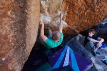 Bouldering in Hueco Tanks on 02/16/2020 with Blue Lizard Climbing and Yoga

Filename: SRM_20200216_1136180.jpg
Aperture: f/5.6
Shutter Speed: 1/250
Body: Canon EOS-1D Mark II
Lens: Canon EF 16-35mm f/2.8 L