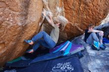 Bouldering in Hueco Tanks on 02/16/2020 with Blue Lizard Climbing and Yoga

Filename: SRM_20200216_1138440.jpg
Aperture: f/5.0
Shutter Speed: 1/250
Body: Canon EOS-1D Mark II
Lens: Canon EF 16-35mm f/2.8 L