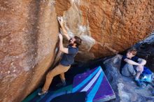 Bouldering in Hueco Tanks on 02/16/2020 with Blue Lizard Climbing and Yoga

Filename: SRM_20200216_1142300.jpg
Aperture: f/5.0
Shutter Speed: 1/250
Body: Canon EOS-1D Mark II
Lens: Canon EF 16-35mm f/2.8 L