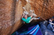 Bouldering in Hueco Tanks on 02/16/2020 with Blue Lizard Climbing and Yoga

Filename: SRM_20200216_1143010.jpg
Aperture: f/5.0
Shutter Speed: 1/250
Body: Canon EOS-1D Mark II
Lens: Canon EF 16-35mm f/2.8 L