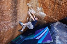 Bouldering in Hueco Tanks on 02/16/2020 with Blue Lizard Climbing and Yoga

Filename: SRM_20200216_1143450.jpg
Aperture: f/5.0
Shutter Speed: 1/250
Body: Canon EOS-1D Mark II
Lens: Canon EF 16-35mm f/2.8 L