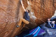 Bouldering in Hueco Tanks on 02/16/2020 with Blue Lizard Climbing and Yoga

Filename: SRM_20200216_1144380.jpg
Aperture: f/5.0
Shutter Speed: 1/250
Body: Canon EOS-1D Mark II
Lens: Canon EF 16-35mm f/2.8 L