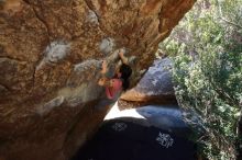 Bouldering in Hueco Tanks on 02/16/2020 with Blue Lizard Climbing and Yoga

Filename: SRM_20200216_1154410.jpg
Aperture: f/5.6
Shutter Speed: 1/250
Body: Canon EOS-1D Mark II
Lens: Canon EF 16-35mm f/2.8 L