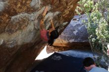 Bouldering in Hueco Tanks on 02/16/2020 with Blue Lizard Climbing and Yoga

Filename: SRM_20200216_1206430.jpg
Aperture: f/5.6
Shutter Speed: 1/250
Body: Canon EOS-1D Mark II
Lens: Canon EF 16-35mm f/2.8 L