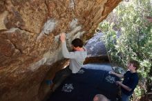 Bouldering in Hueco Tanks on 02/16/2020 with Blue Lizard Climbing and Yoga

Filename: SRM_20200216_1210280.jpg
Aperture: f/5.0
Shutter Speed: 1/320
Body: Canon EOS-1D Mark II
Lens: Canon EF 16-35mm f/2.8 L