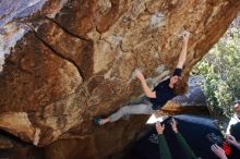 Bouldering in Hueco Tanks on 02/16/2020 with Blue Lizard Climbing and Yoga

Filename: SRM_20200216_1212230.jpg
Aperture: f/5.0
Shutter Speed: 1/320
Body: Canon EOS-1D Mark II
Lens: Canon EF 16-35mm f/2.8 L