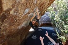 Bouldering in Hueco Tanks on 02/16/2020 with Blue Lizard Climbing and Yoga

Filename: SRM_20200216_1216020.jpg
Aperture: f/5.0
Shutter Speed: 1/320
Body: Canon EOS-1D Mark II
Lens: Canon EF 16-35mm f/2.8 L