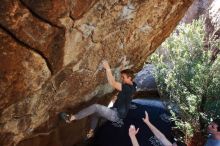 Bouldering in Hueco Tanks on 02/16/2020 with Blue Lizard Climbing and Yoga

Filename: SRM_20200216_1216060.jpg
Aperture: f/5.0
Shutter Speed: 1/320
Body: Canon EOS-1D Mark II
Lens: Canon EF 16-35mm f/2.8 L