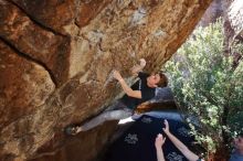 Bouldering in Hueco Tanks on 02/16/2020 with Blue Lizard Climbing and Yoga

Filename: SRM_20200216_1216080.jpg
Aperture: f/5.0
Shutter Speed: 1/320
Body: Canon EOS-1D Mark II
Lens: Canon EF 16-35mm f/2.8 L