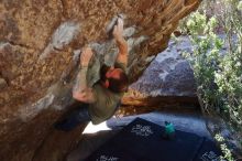 Bouldering in Hueco Tanks on 02/16/2020 with Blue Lizard Climbing and Yoga

Filename: SRM_20200216_1219340.jpg
Aperture: f/5.6
Shutter Speed: 1/250
Body: Canon EOS-1D Mark II
Lens: Canon EF 16-35mm f/2.8 L