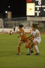 Priscilla Fite, #12.  The lady longhorns beat Texas A&M 1-0 in soccer Friday night.

Filename: SRM_20061027_1913307.jpg
Aperture: f/4.0
Shutter Speed: 1/500
Body: Canon EOS 20D
Lens: Canon EF 80-200mm f/2.8 L