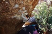 Bouldering in Hueco Tanks on 02/16/2020 with Blue Lizard Climbing and Yoga

Filename: SRM_20200216_1221490.jpg
Aperture: f/5.6
Shutter Speed: 1/250
Body: Canon EOS-1D Mark II
Lens: Canon EF 16-35mm f/2.8 L